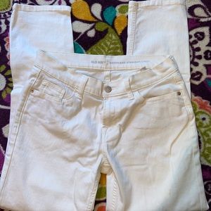 Old Navy Size 4 White Boyfriend Straight Jean